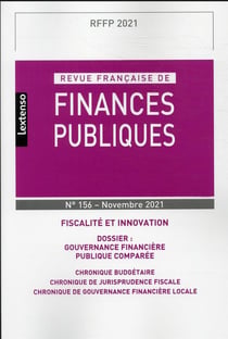 Revue française de finances publiques n.156 : novembre 2021