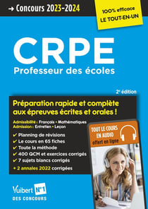 CRPE 2023 : préparation rapide et complète aux épreuves écrites et orales - tout le cours en audio