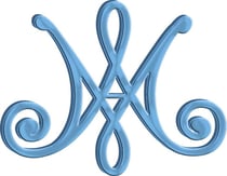 Autocollant monogramme marial