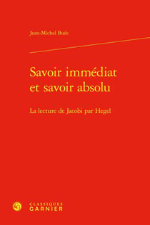 Savoir immédiat et savoir absolu