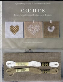 Coeurs - broderie traditionnelle et au point de croix