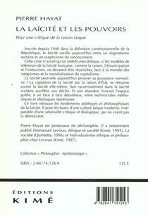 La Laicite et les Pouvoirs