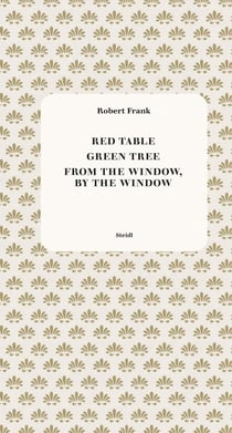 Red table / green tree / from the window, by the window