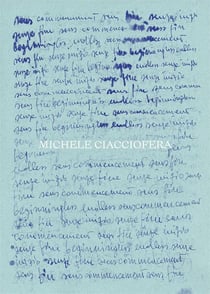 Michele Ciacciofera : sans commencement et sans fin