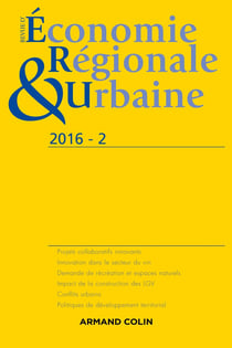 Revue d'économie régionale et urbaine n.2 : 2016