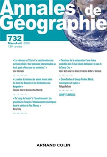Revue Annales de géographie n.732 : mars-avril 2020 - varia