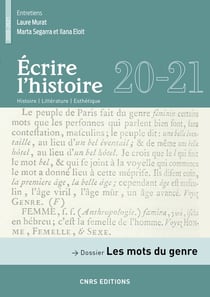 Ecrire l'histoire n.20 : les mots du genre