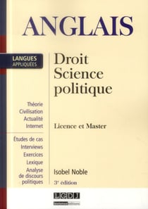 ANGLAIS : DROIT, SCIENCES POLITIQUES - 3ÈME ÉDITION