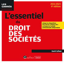 L'essentiel du droit des sociétés : une présentation du droit des sociétés à jour des nombreuses mesures applicables aux entreprises depuis le 1er janvier 2022 (4e édition)