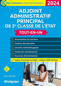 Adjoint administratif principal de 2e classe de l'Etat tout-en-un : catégorie C (édition 2023)