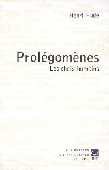 Prolégomènes - les choix humains