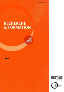 Recherche et formation, n° 79/2015 : Varia