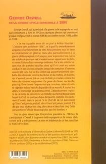 George orwell de la guerre civile espagnole a 1984