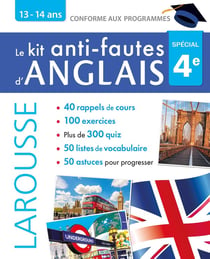 Kit anti-fautes d'anglais 4e