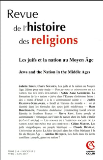 Revue de l'histoire des religions (2/2017) Les Juifs et la nation au Moyen Âge