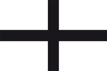 Autocollant "kroaz du" croix noire