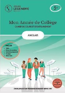 Mon année de collège : Anglais-cahier de cours et d'entraînement : 5e - Cours - Fiches de synthèse - Exercices - Corrigés - Bilans-test