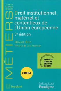 DROIT INSTITUTIONNEL MATERIEL ET CONTENTIEUX DE L'UNION EUROPEENNE