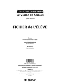 Le violon de Samuel - fichier de l'élève