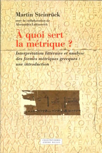 À quoi sert la métrique ? interprétation littéraire et analyse des formes métriques grecques : une introduction
