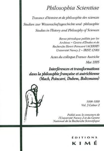 Revue Philosophia scientiae : interferences et transformations dans la philosophie Française et Autrichienne