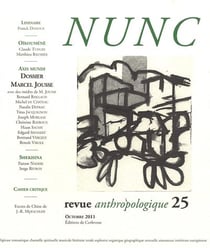 Revue nunc n.25 : dossier Marcel Jousse