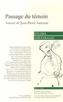 Passage du témoin : Autour de Jean-Pierre Sarrazac
