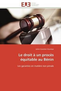 Le droit a un proces equitable au benin - les garanties en matiere non penale