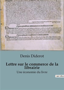 Lettre sur le commerce de la librairie : Une économie du livre