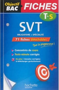 Objectif bac - svt - terminale s - fiches détachables