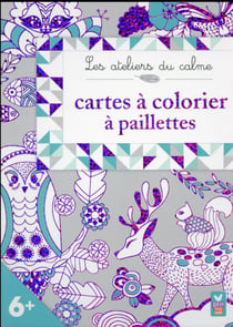 Cartes à colorier à paillettes