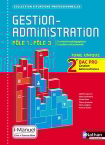 Gestion, administration - pôle 1 et 3 - 2de bac pro - licence et livre de l'élève (édition 2017)