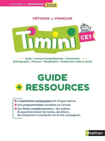 Timini, méthode de français : CE1 - Guide + ressources (édition 2025)