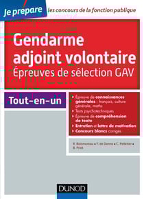 Je prépare - concours gendarme adjoint volontaire - épreuves de selection gav et agiv - catégorie c