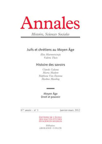 Annales. histoire, sciences sociales - vol. 67 (1/2012)