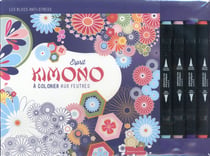 Esprit kimono à colorier aux feutres