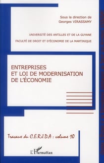 Travaux du CERDJA Tome 10 - entreprises et loi de modernisation de l'économie