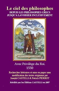 Le ciel des philosophes - depuis les philosophes grecs jusqu'à lavoisier inclusivement