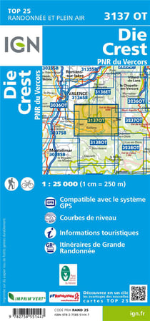 3137OT - Die, Crest, PNR du Vercors (6e édition)