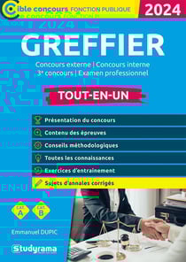 Greffier : concours externe, concours interne - 3e concours examen professionnel (édition 2023)