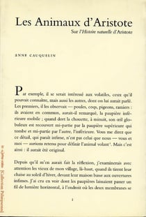 Les animaux d'Aristote