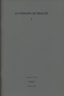 Le principe de réalité Tome 7 - manual