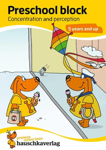 Preschool Activity Book for 5 Years - Boys and Girls - Concentration and perception : Colourful puzzle block - fun educational development