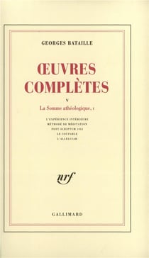 Oeuvres complètes t.5 - la Somme athéologique t.1