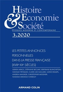 Histoire, Economie et Société 3/2020 Les petites annonces personnelles dans la presse française (XVI
