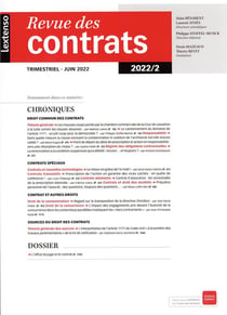 Revue des contrats n.2-2022 - revue des contrats