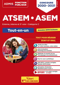 Concours ATSEM et ASEM - externe, interne et 3e voie - catégorie C - annales 2019 incluses (édition 2020/2021)