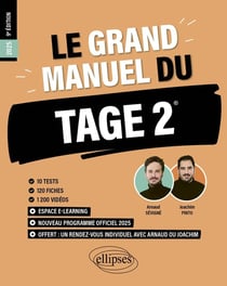 Le grand manuel du TAGE 2 : 10 tests blancs + 120 fiches de cours + 1000 vidéos