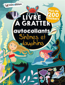 Livre à gratter - autocollants - sirènes et dauphins