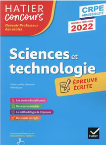 Sciences et technologie - CRPE - épreuve écrite (édition 2022)